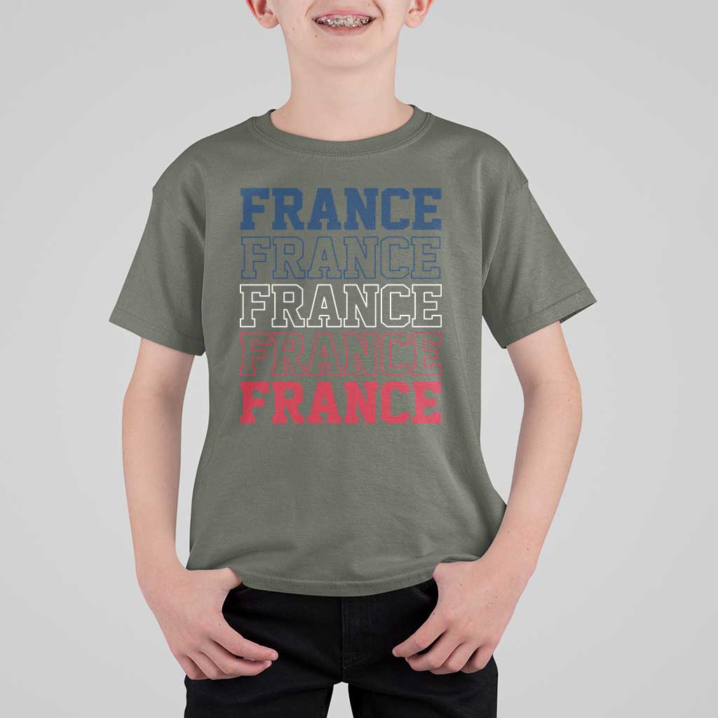 France Pride French Flag Patriotic Supporter T Shirt For Kid