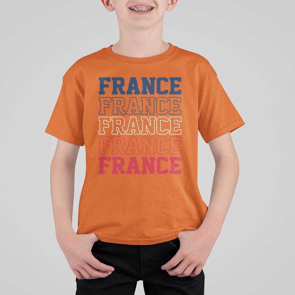 France Pride French Flag Patriotic Supporter T Shirt For Kid