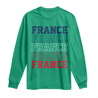 France Pride French Flag Patriotic Supporter Long Sleeve Shirt