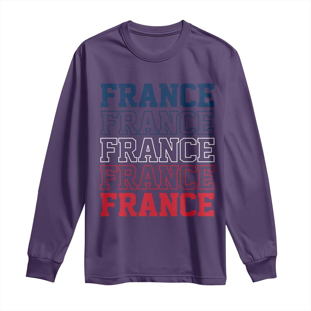 France Pride French Flag Patriotic Supporter Long Sleeve Shirt