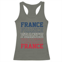 France Pride French Flag Patriotic Supporter Racerback Tank Top