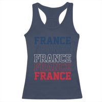 France Pride French Flag Patriotic Supporter Racerback Tank Top