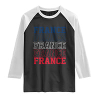 France Pride French Flag Patriotic Supporter Raglan Shirt