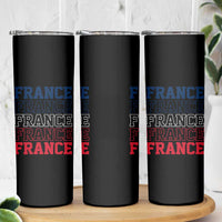 France Pride French Flag Patriotic Supporter Skinny Tumbler