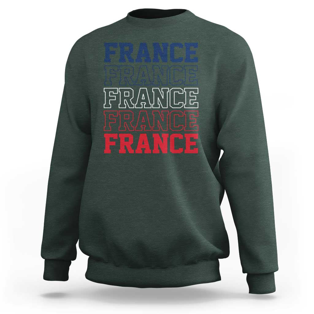 France Pride French Flag Patriotic Supporter Sweatshirt
