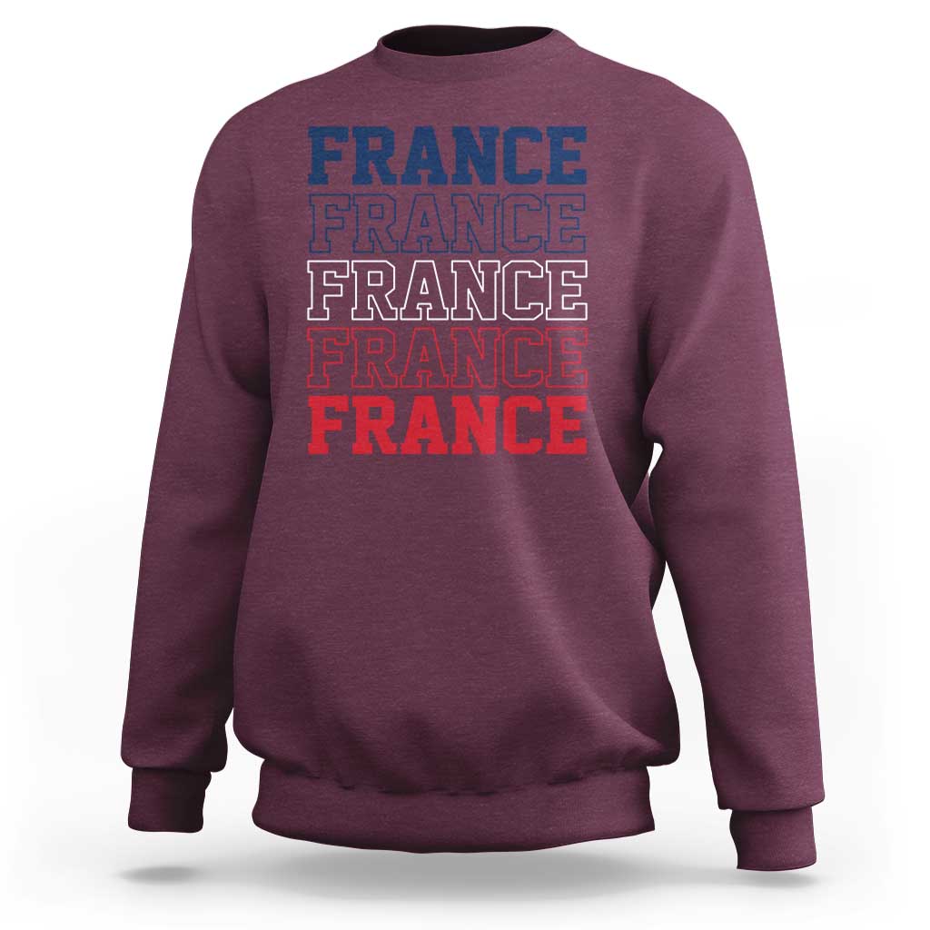 France Pride French Flag Patriotic Supporter Sweatshirt