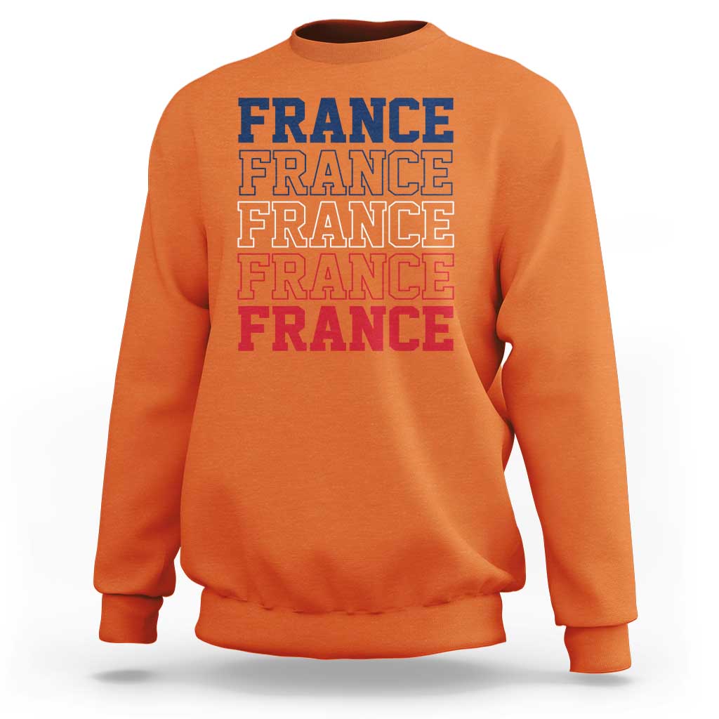 France Pride French Flag Patriotic Supporter Sweatshirt