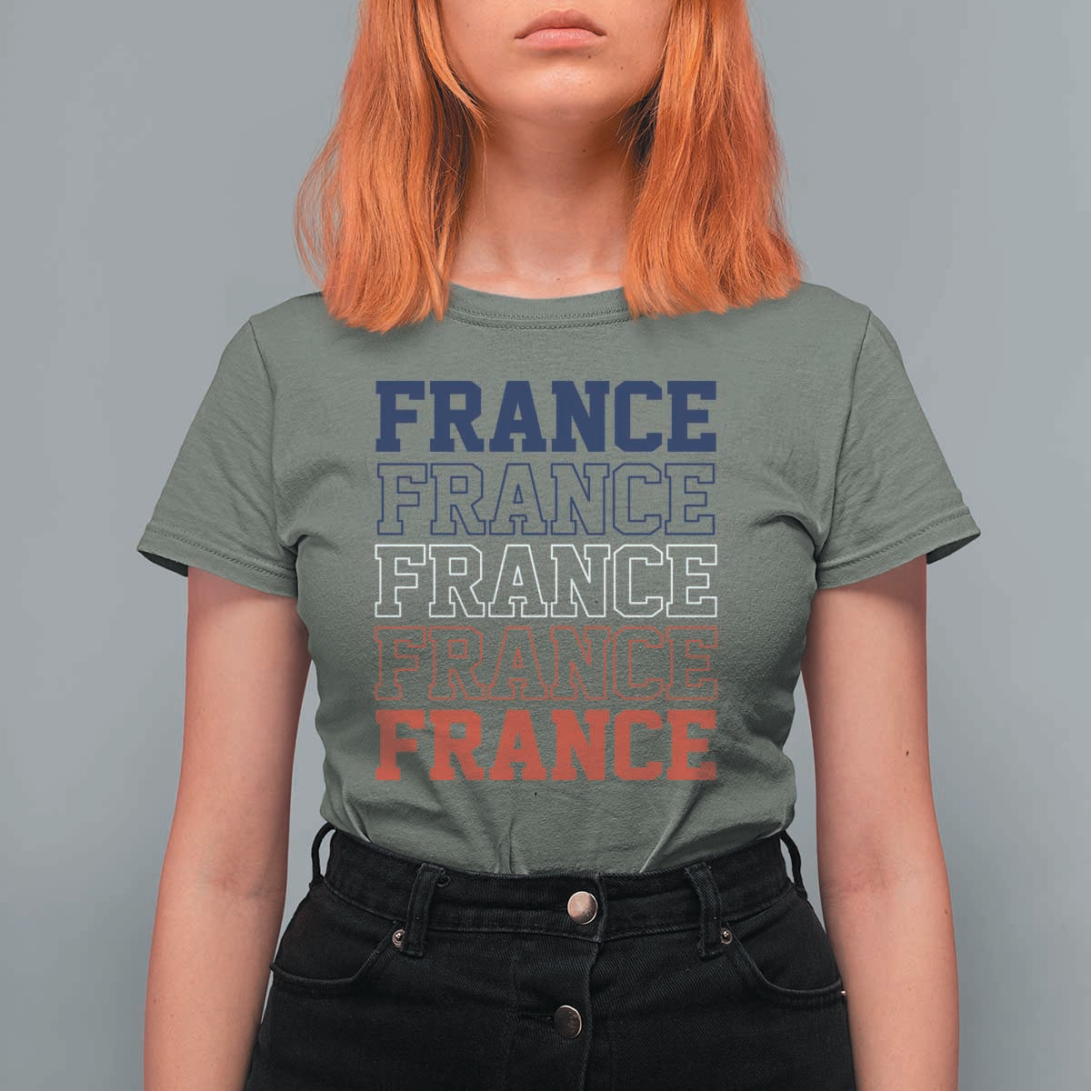 France Pride French Flag Patriotic Supporter T Shirt For Women