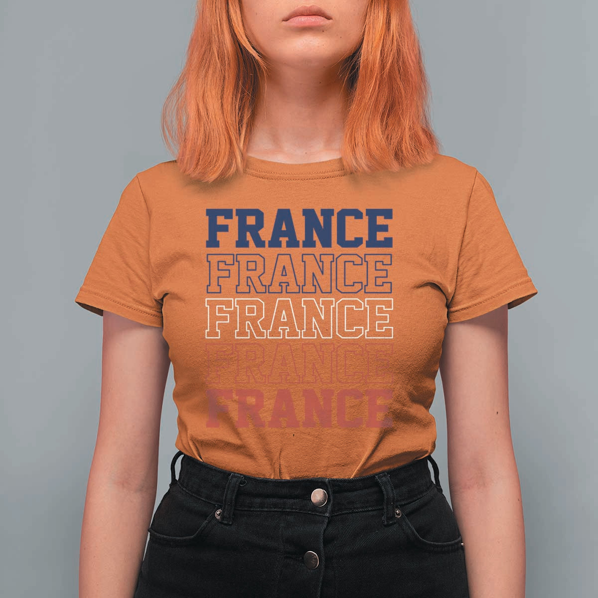 France Pride French Flag Patriotic Supporter T Shirt For Women