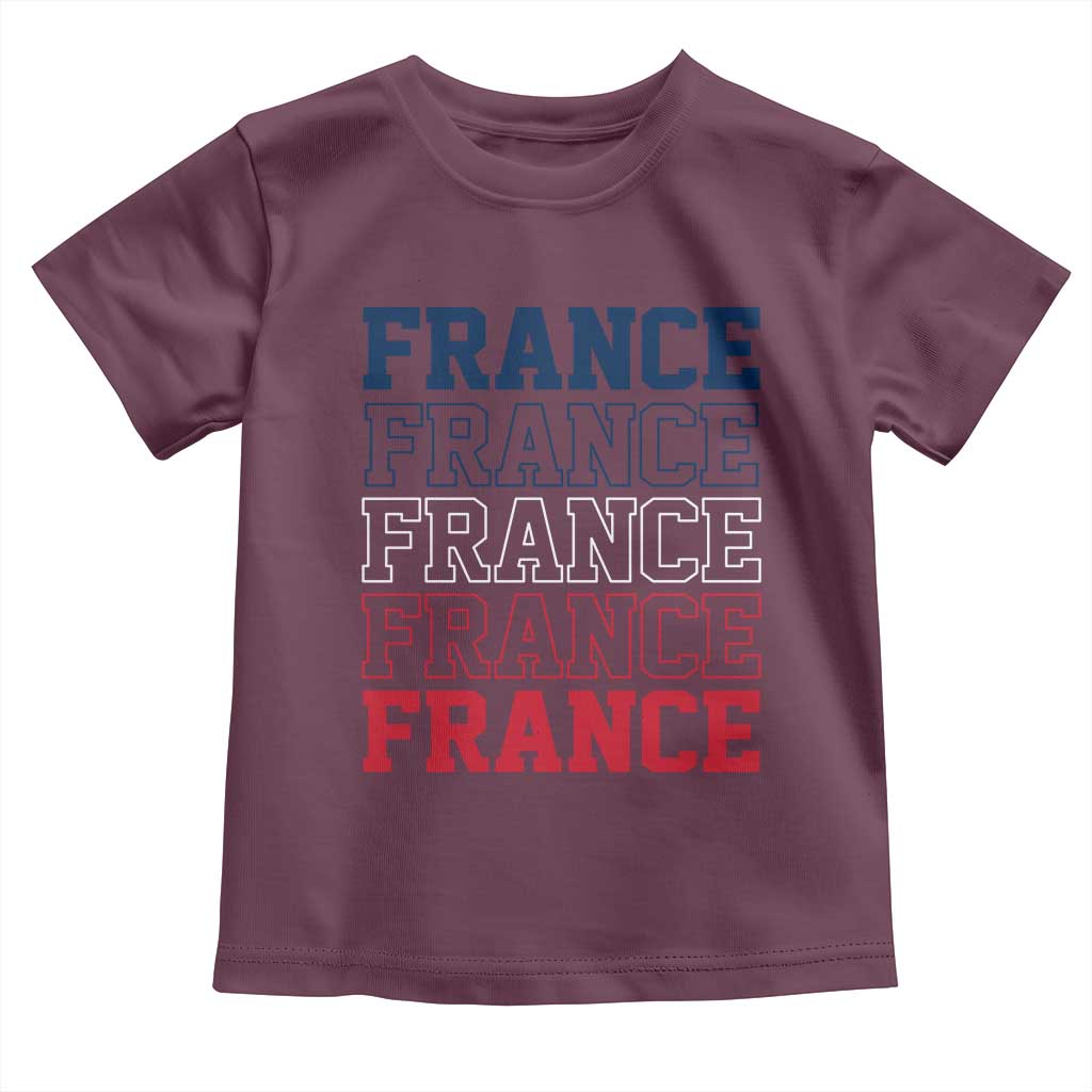 France Pride French Flag Patriotic Supporter Toddler T Shirt