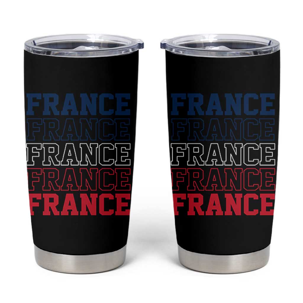 France Pride French Flag Patriotic Supporter Tumbler Cup
