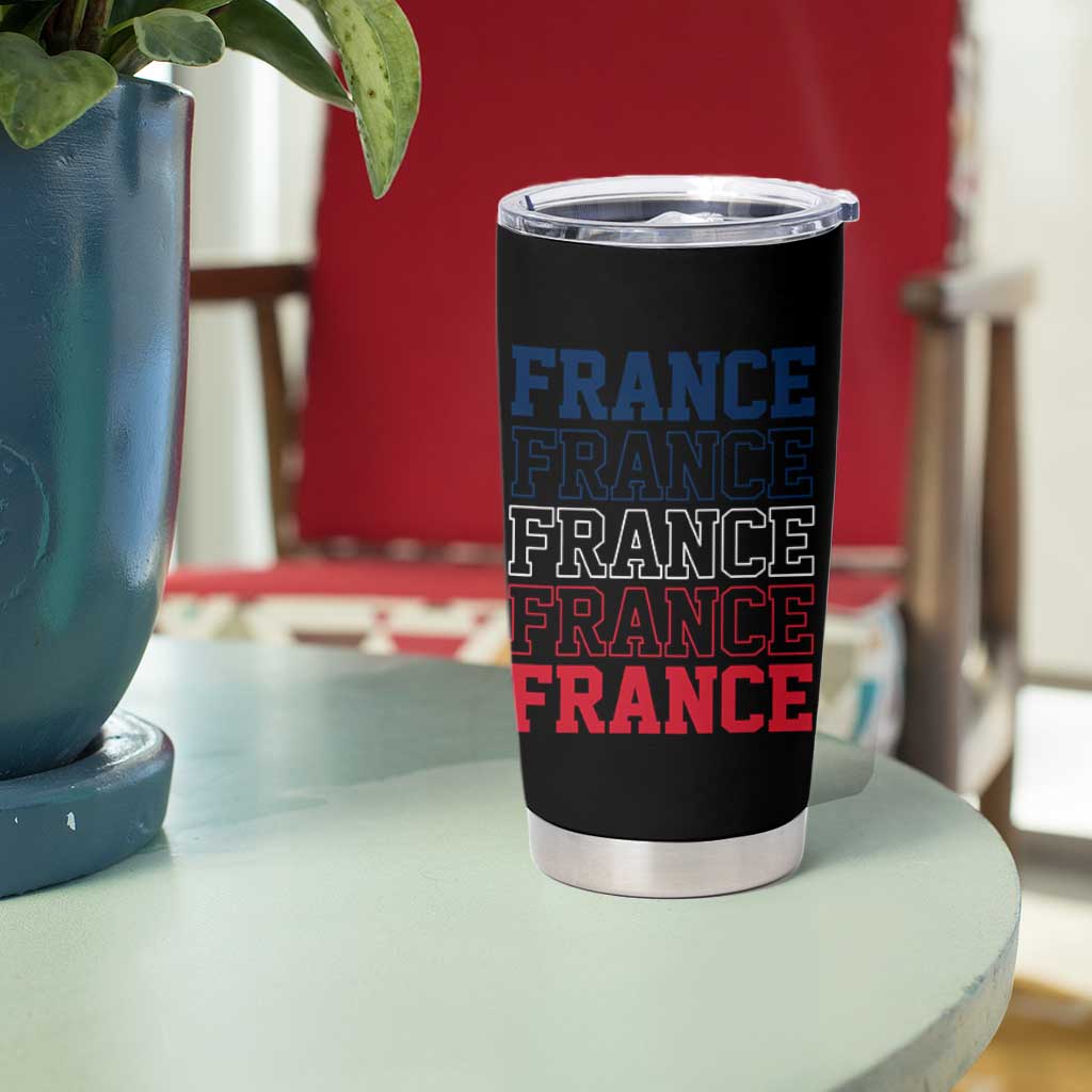 France Pride French Flag Patriotic Supporter Tumbler Cup