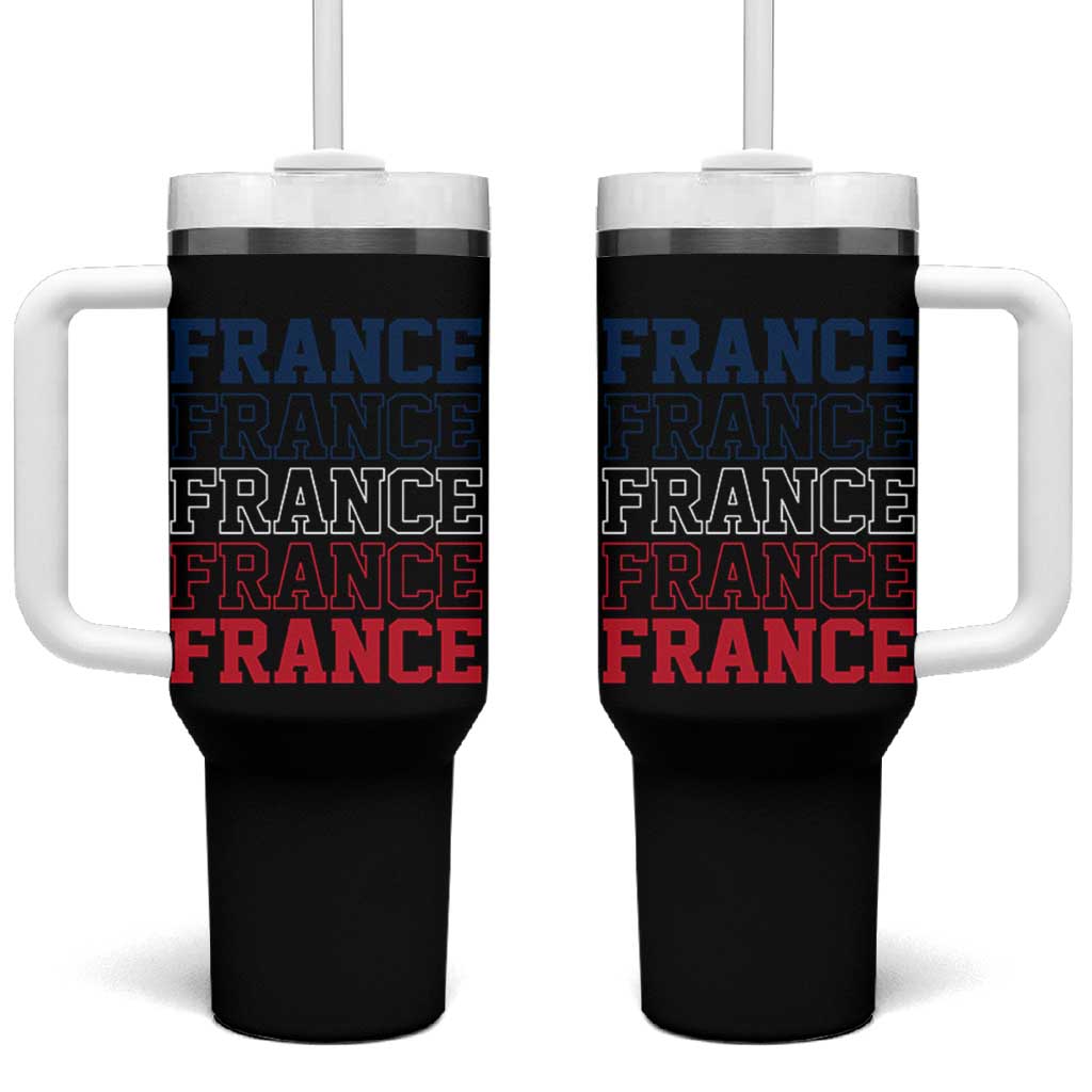 France Pride French Flag Patriotic Supporter Tumbler With Handle