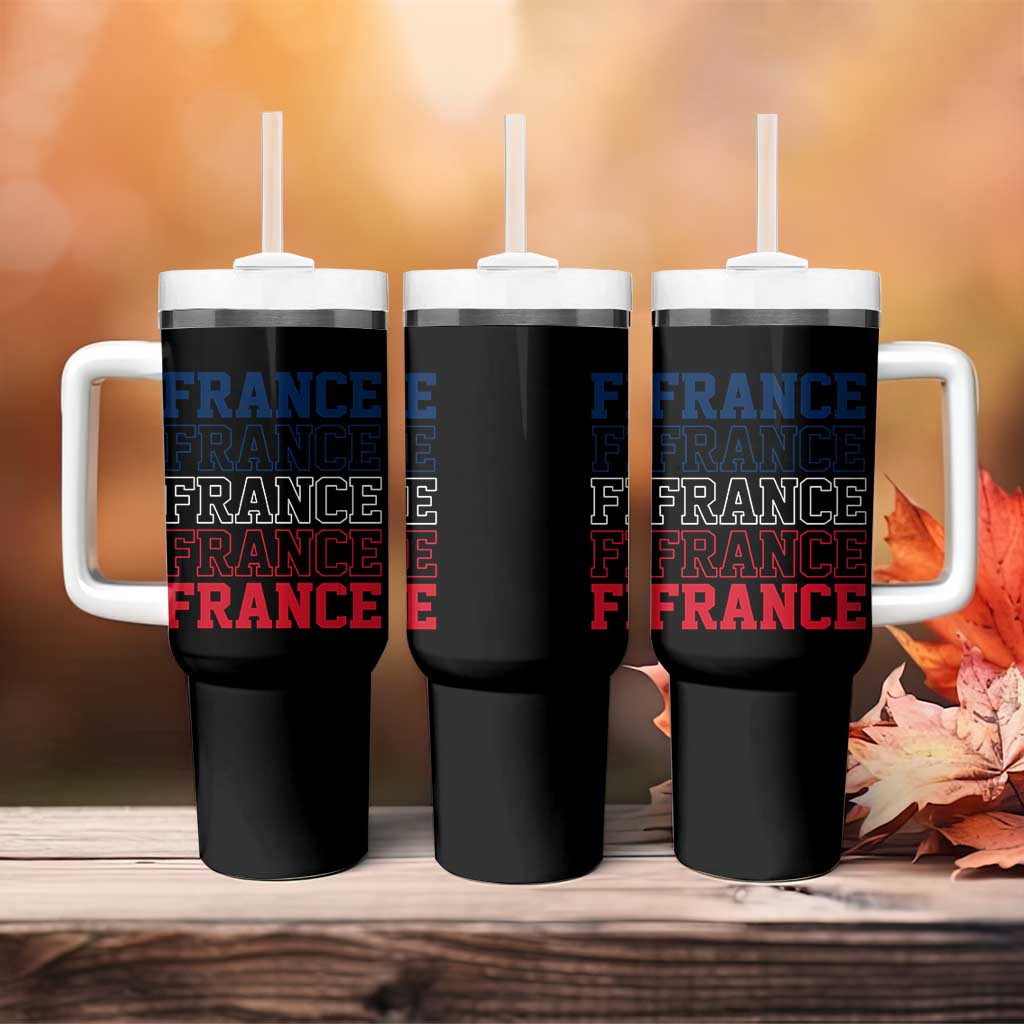 France Pride French Flag Patriotic Supporter Tumbler With Handle
