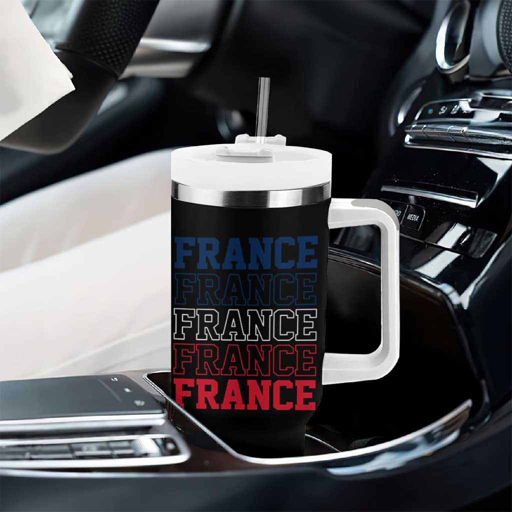 France Pride French Flag Patriotic Supporter Tumbler With Handle