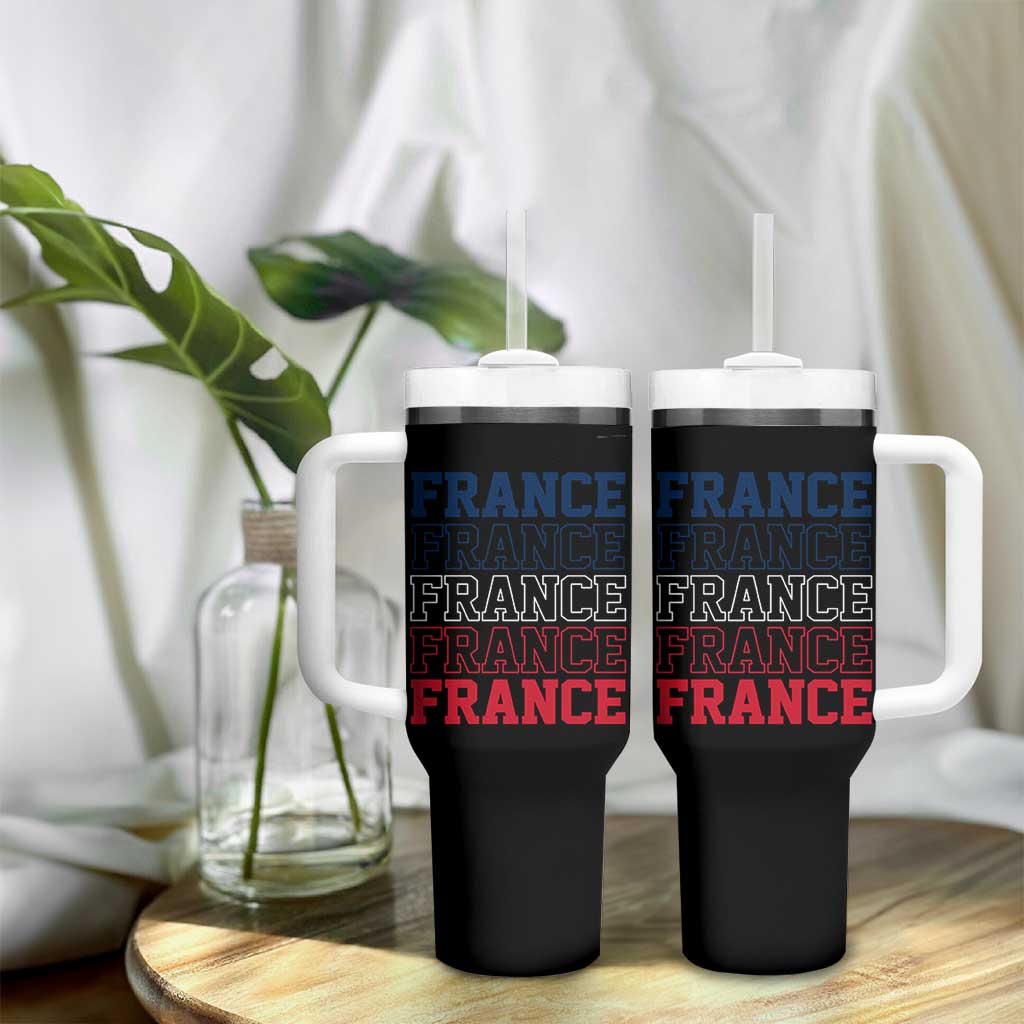 France Pride French Flag Patriotic Supporter Tumbler With Handle