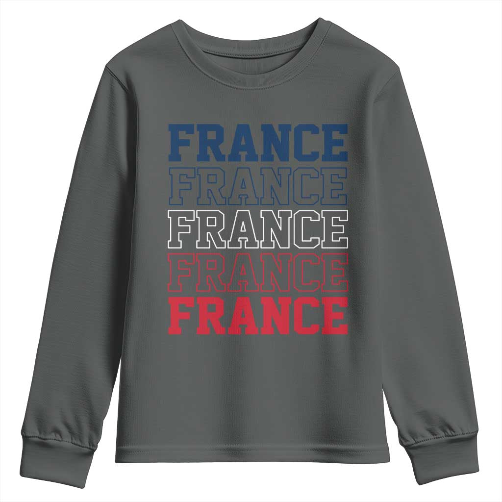 France Pride French Flag Patriotic Supporter Youth Sweatshirt