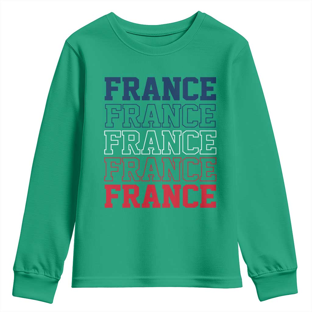 France Pride French Flag Patriotic Supporter Youth Sweatshirt