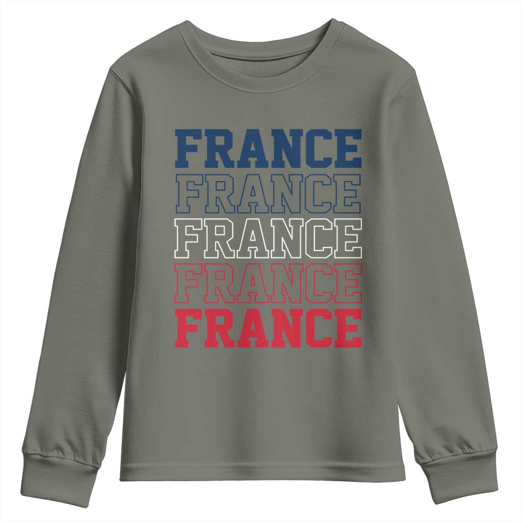 France Pride French Flag Patriotic Supporter Youth Sweatshirt