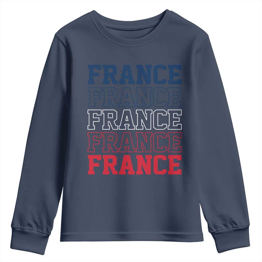 France Pride French Flag Patriotic Supporter Youth Sweatshirt