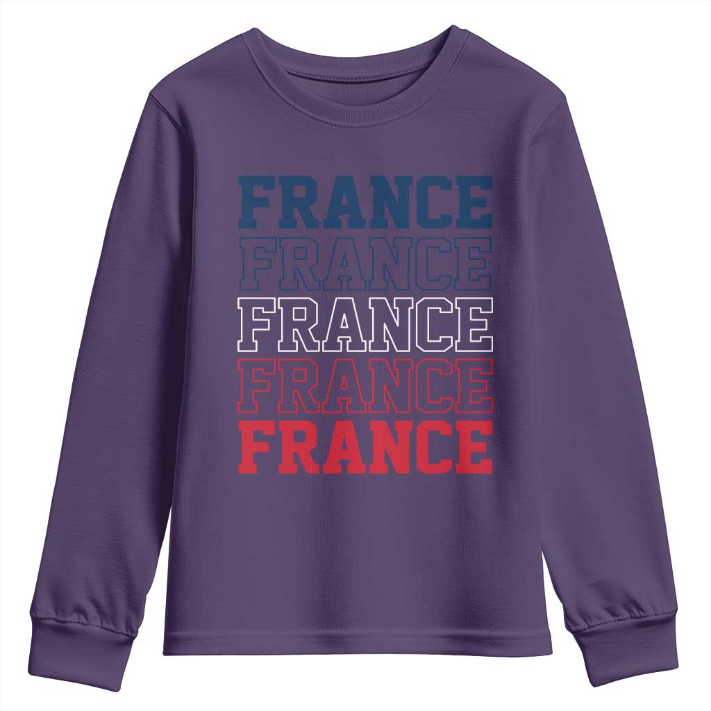 France Pride French Flag Patriotic Supporter Youth Sweatshirt