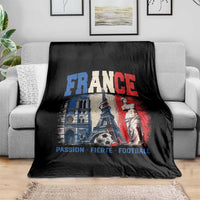 France Soccer Fan Passion Throw Blanket Fierté Football French Supporter Gift