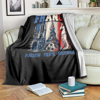 France Soccer Fan Passion Throw Blanket Fierté Football French Supporter Gift