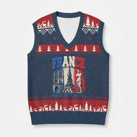 France Soccer Fan Passion V-Neck Knit Sweater Vest Fierté Football French Supporter Gift