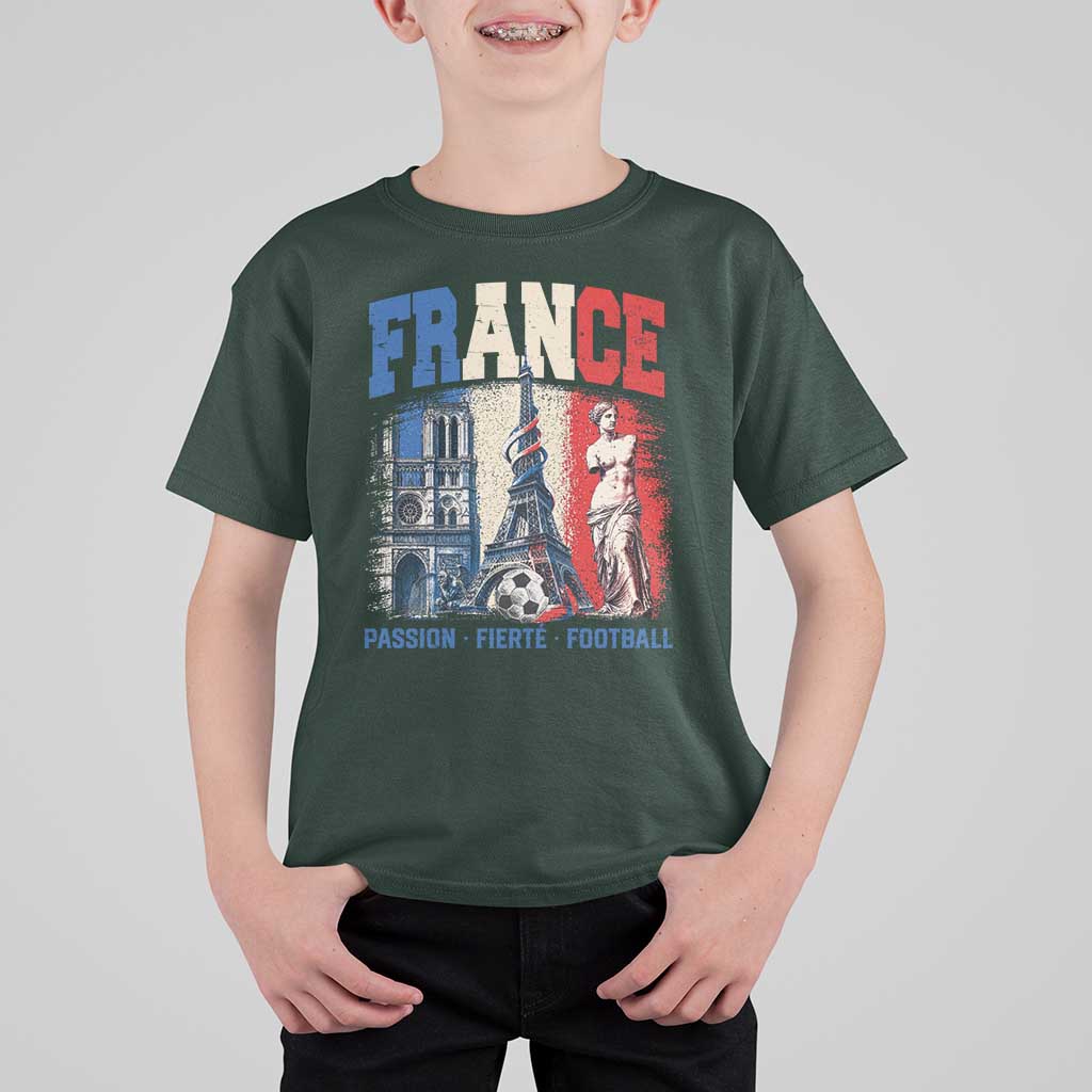 France Soccer Fan Passion T Shirt For Kid Fierté Football French Supporter Gift