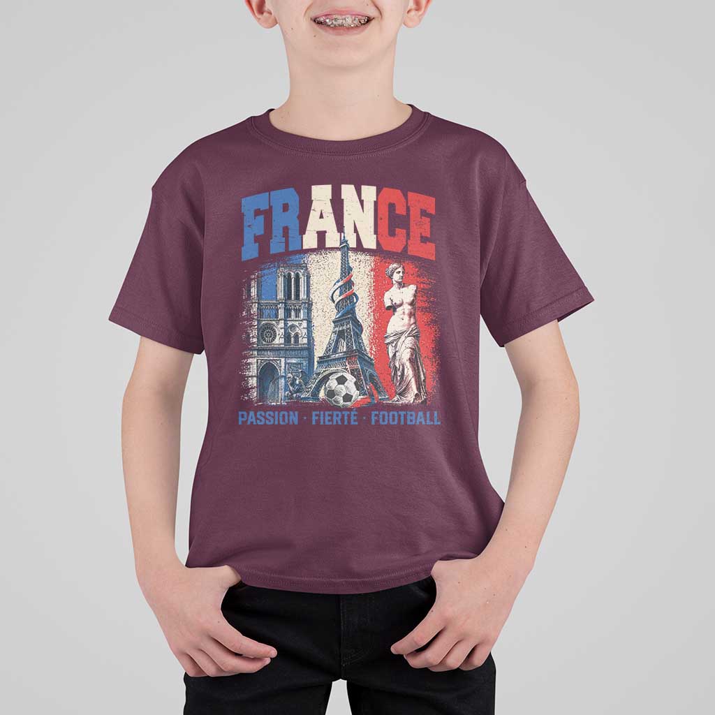 France Soccer Fan Passion T Shirt For Kid Fierté Football French Supporter Gift