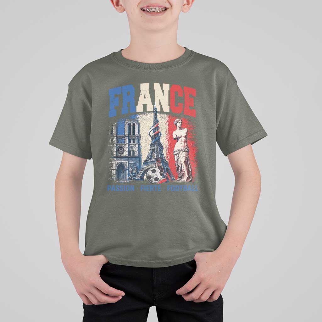 France Soccer Fan Passion T Shirt For Kid Fierté Football French Supporter Gift