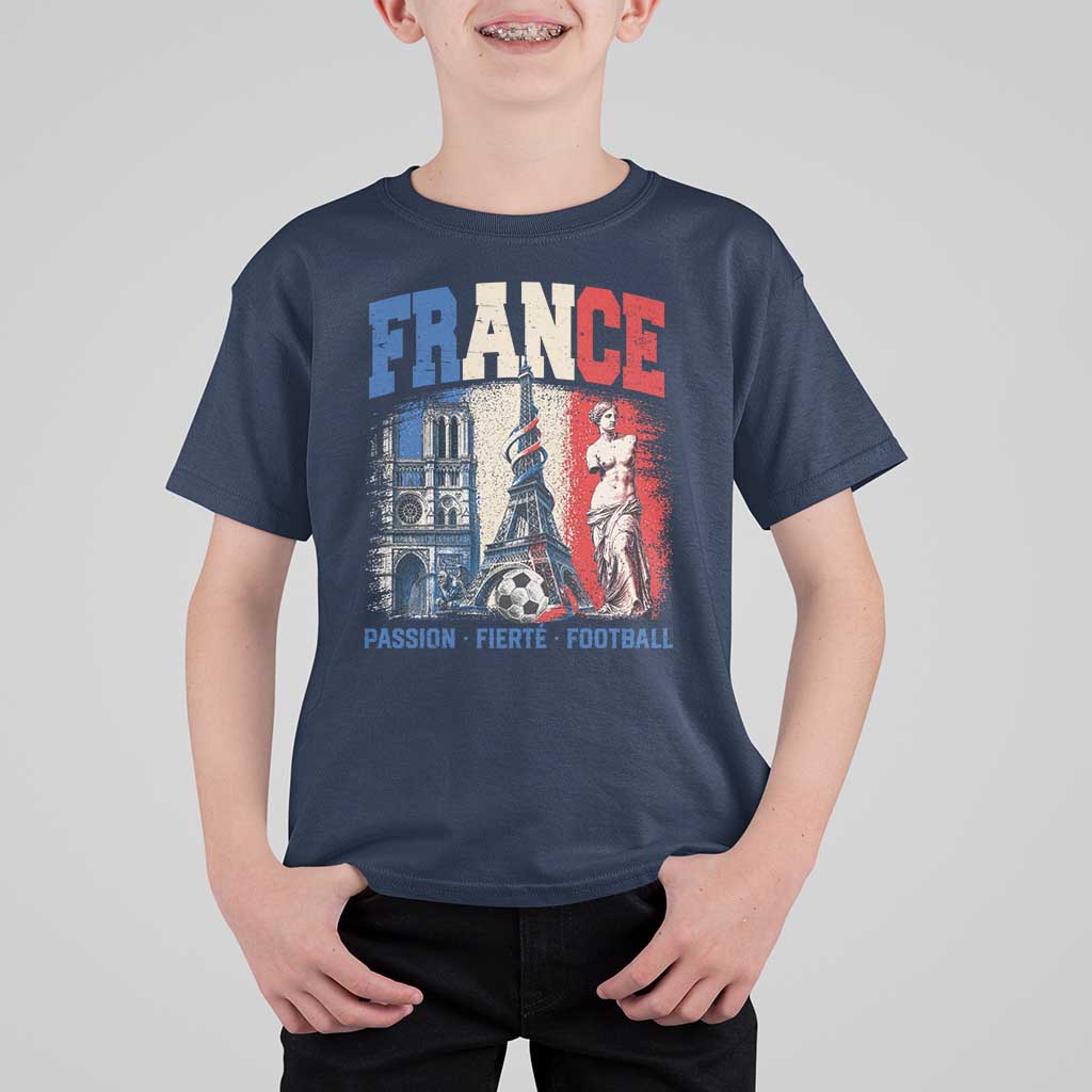 France Soccer Fan Passion T Shirt For Kid Fierté Football French Supporter Gift
