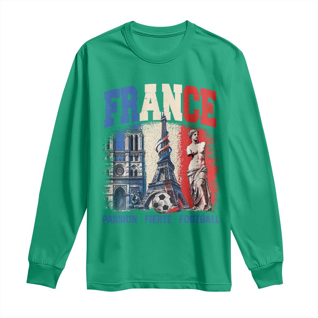 France Soccer Fan Passion Long Sleeve Shirt Fierté Football French Supporter Gift