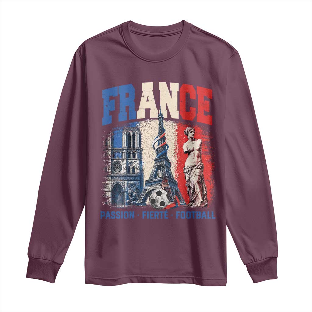 France Soccer Fan Passion Long Sleeve Shirt Fierté Football French Supporter Gift