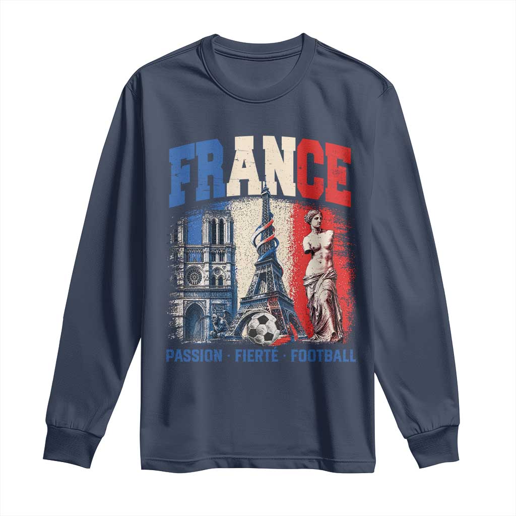 France Soccer Fan Passion Long Sleeve Shirt Fierté Football French Supporter Gift