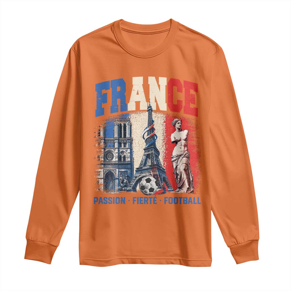 France Soccer Fan Passion Long Sleeve Shirt Fierté Football French Supporter Gift