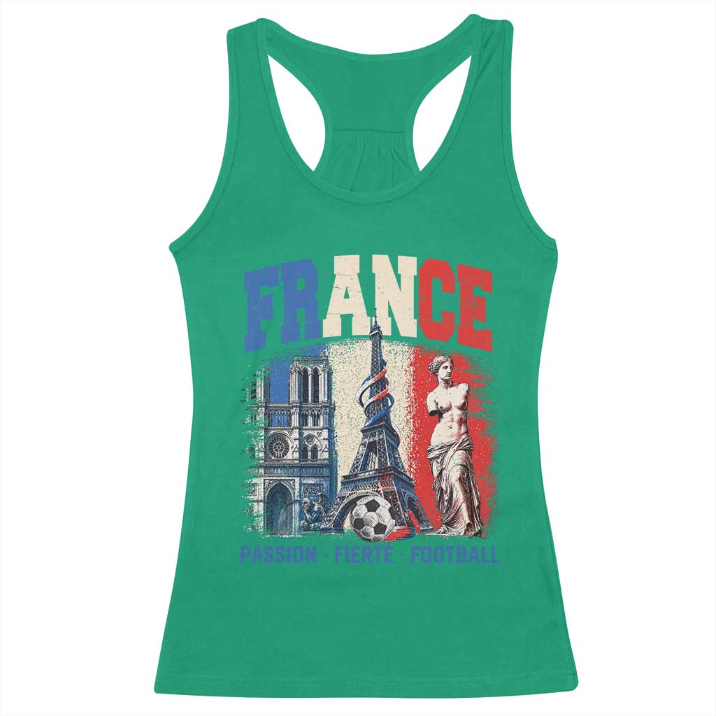 France Soccer Fan Passion Racerback Tank Top Fierté Football French Supporter Gift