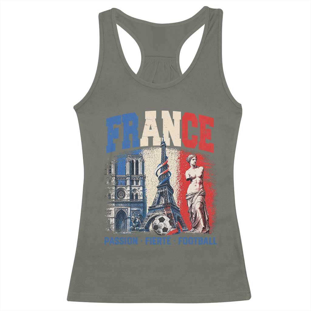 France Soccer Fan Passion Racerback Tank Top Fierté Football French Supporter Gift