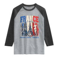 France Soccer Fan Passion Raglan Shirt Fierté Football French Supporter Gift