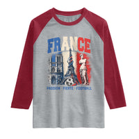 France Soccer Fan Passion Raglan Shirt Fierté Football French Supporter Gift