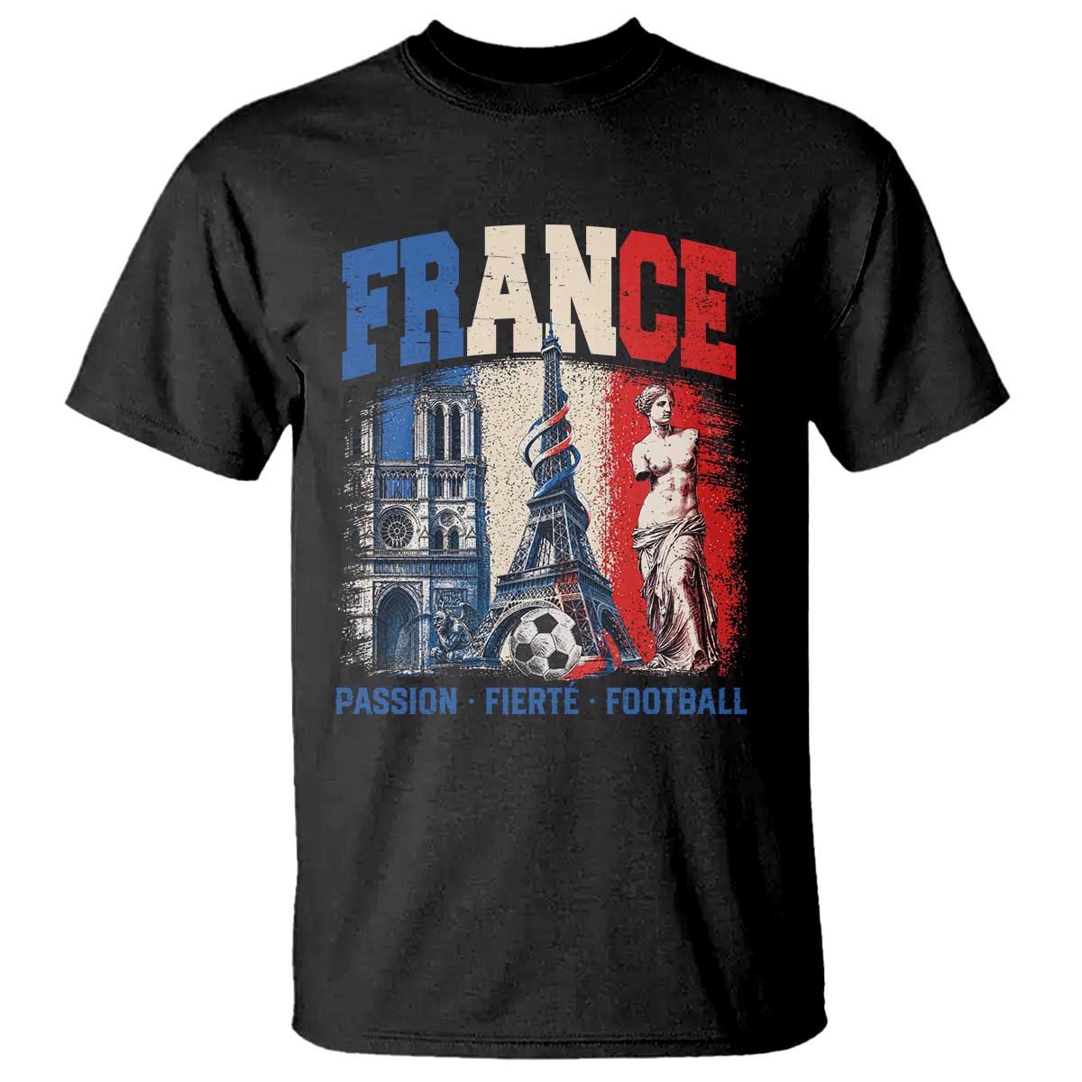 France Soccer Fan Passion T Shirt Fierté Football French Supporter Gift