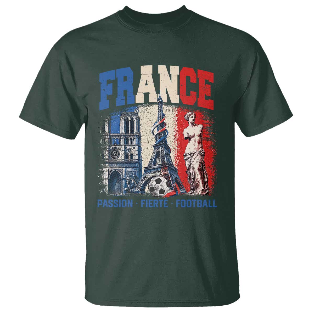 France Soccer Fan Passion T Shirt Fierté Football French Supporter Gift