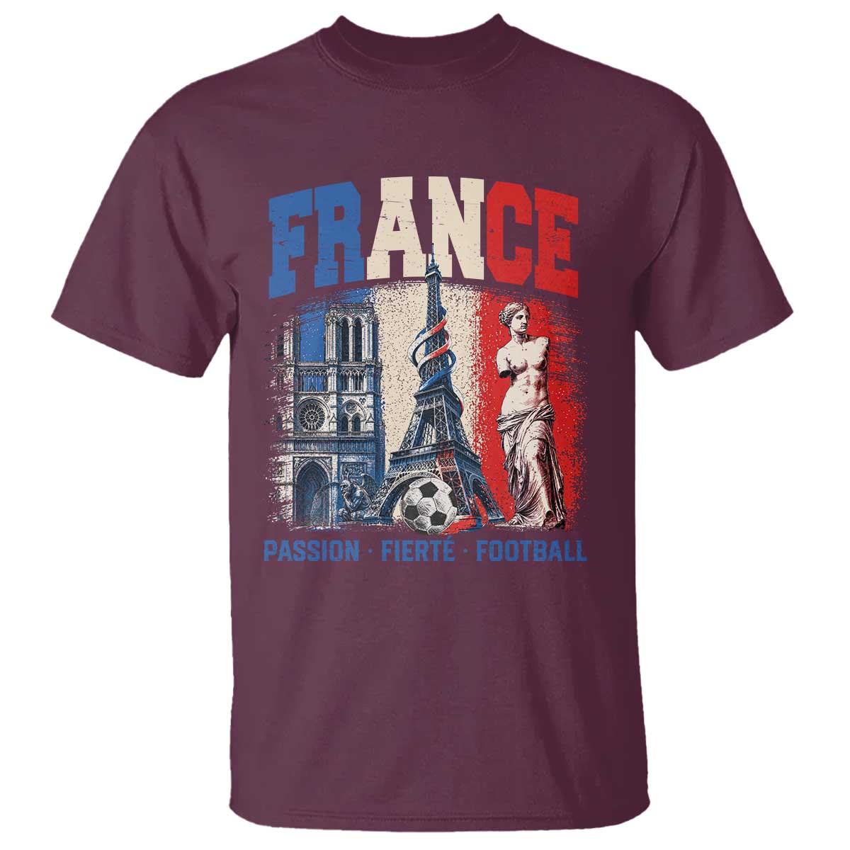 France Soccer Fan Passion T Shirt Fierté Football French Supporter Gift