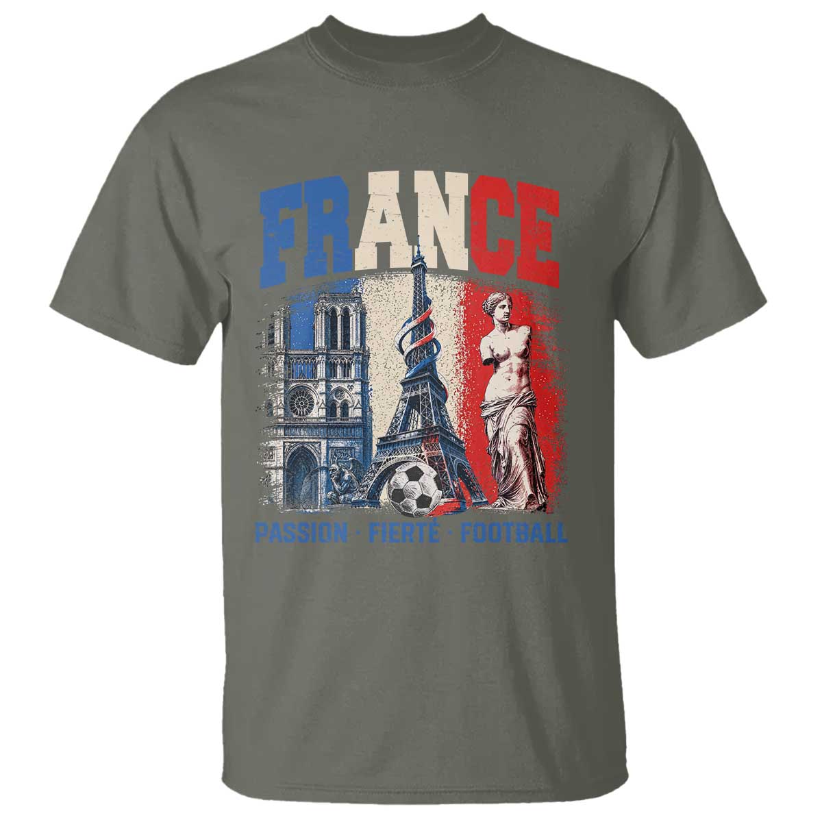 France Soccer Fan Passion T Shirt Fierté Football French Supporter Gift
