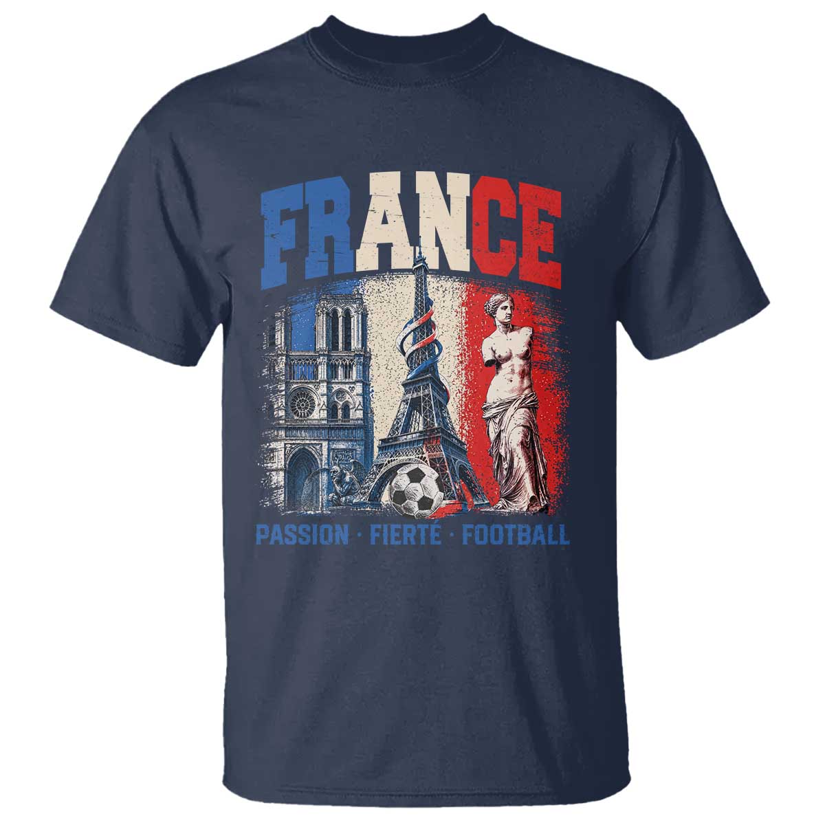 France Soccer Fan Passion T Shirt Fierté Football French Supporter Gift
