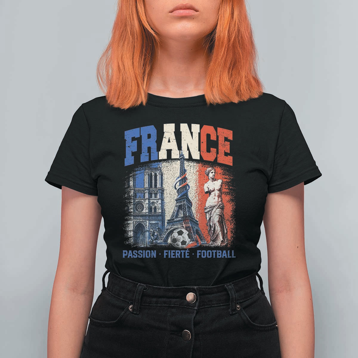 France Soccer Fan Passion T Shirt For Women Fierté Football French Supporter Gift