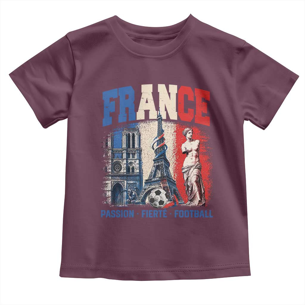 France Soccer Fan Passion Toddler T Shirt Fierté Football French Supporter Gift