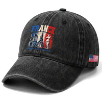France Soccer Fan Passion Washed Cotton Baseball Cap Fierté Football French Supporter Gift