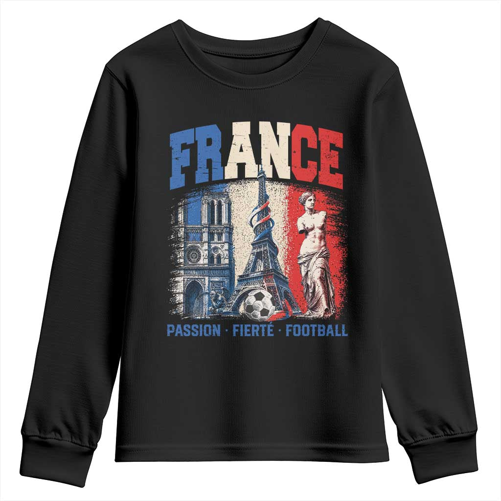 France Soccer Fan Passion Youth Sweatshirt Fierté Football French Supporter Gift