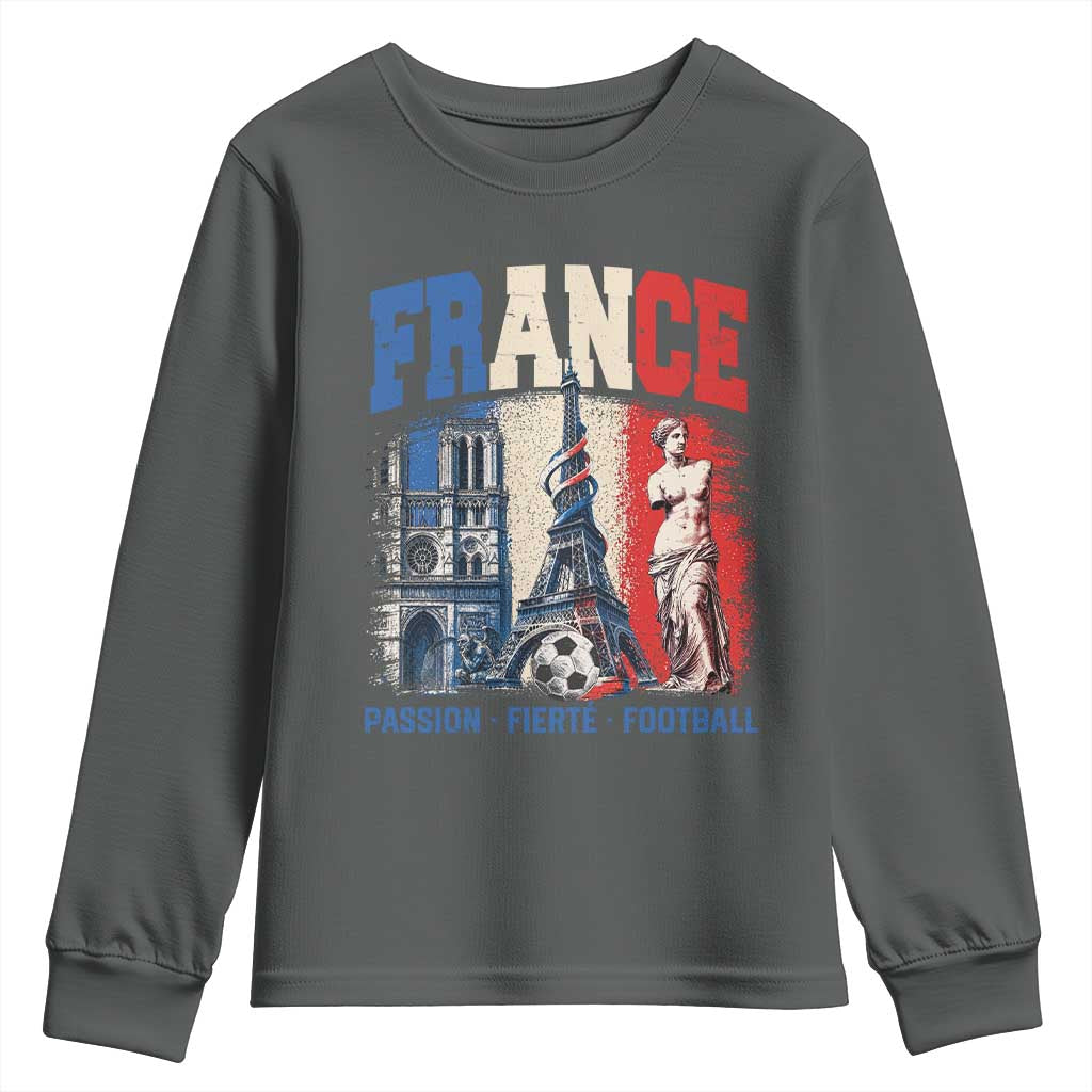 France Soccer Fan Passion Youth Sweatshirt Fierté Football French Supporter Gift